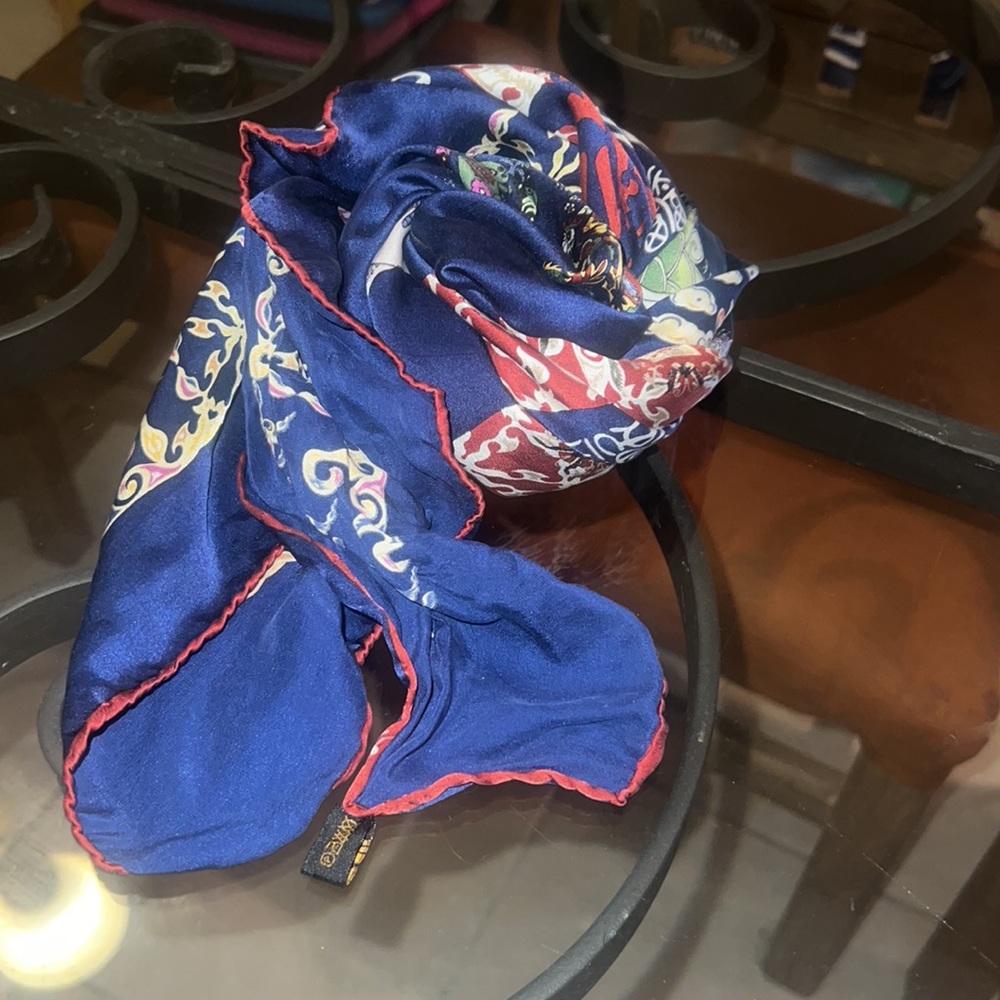 💯 SILK Extra Large Vintage Scarf Wrap - Picture 12 of 12